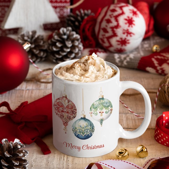 Mug Joie autrichienne | Joyeux Noël | Ornements (Créateur téléchargé)
