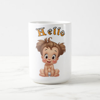 Mug joie de bébé heureuse, et bonheur.