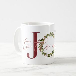 Mug Joie de Noël élégante à la couronne mondiale