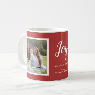 Mug Joie   vacances rouges de Noël de deux photos