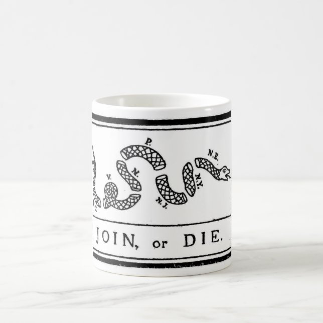 Mug Joignez ou mourez drapeau pour la guerre de (Centre)