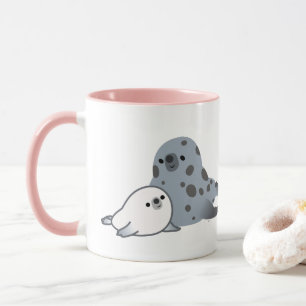 Mug Joint et chiot mignons de mère de bande dessinée