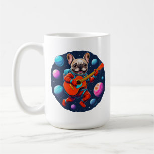 Mug Joli astronaute Bouledogue français jouant de la g