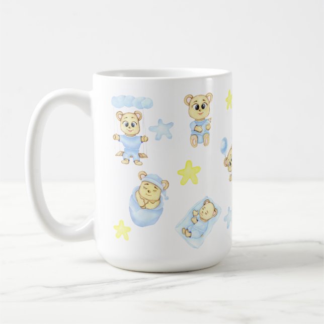 Mug Joli bébé Teddy Bear Boy pour une humeur positive (Gauche)