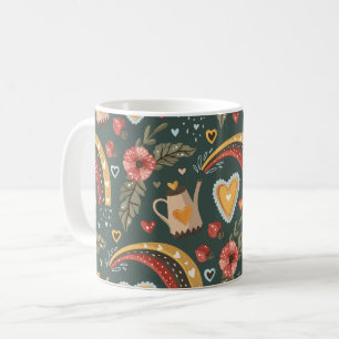 Mug Joli Boho Floral Spring Garden Motif