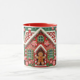 Mug Joli bonhomme et maison en pain d'épice fantaisist