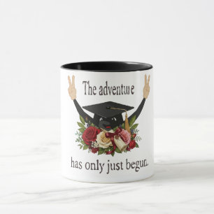 Mug Joli Casquette de Remise des Diplômes Floral L'A