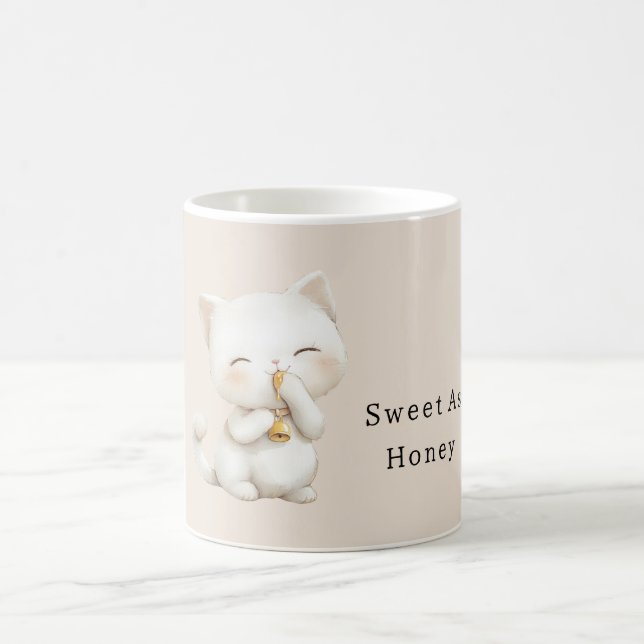 Mug Joli Chat Blanc Doux Comme Du Miel (Centre)