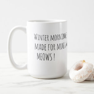 Mug Joli chat noir avec nœud papillon rose 
