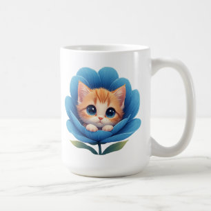 Mug Joli Chatons Blotti dans une Fleur en Fleuraison