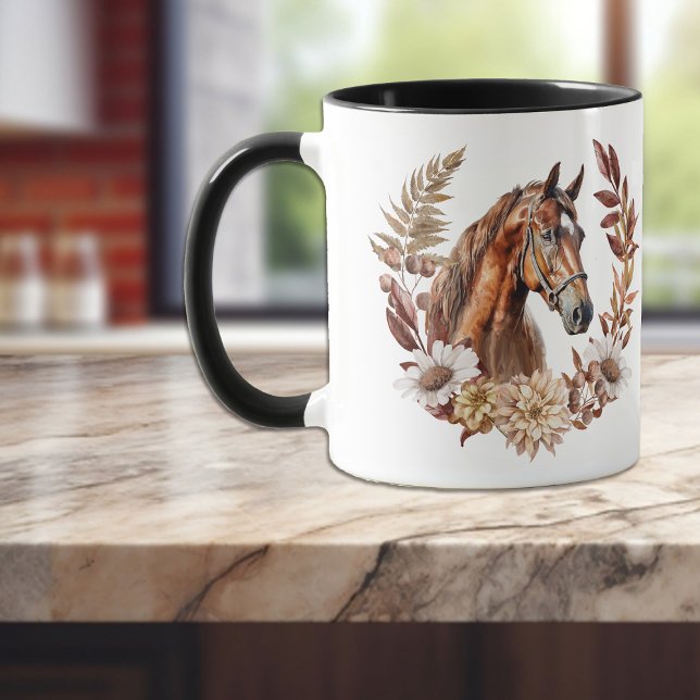 Mug Joli Cheval Rouge Sorrel Verrerie d'automne (Créateur téléchargé)