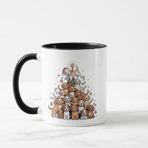 Mug Joli chien d'arbre de Noël de Noël