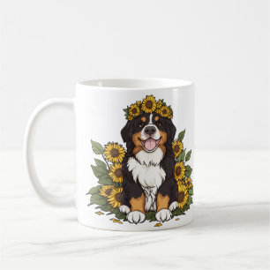 Mug Joli chien de montagne bernois portant une couronn