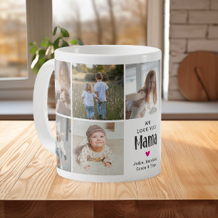 Mug Joli Collage Photo 'Nous T'aimons Maman'