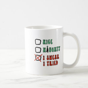 Mug Joli Coquin Je Jure Que J'ai Essayé Drôle Noël Vér