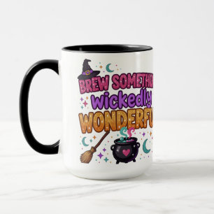 Mug Joli design Halloween avec paillettes