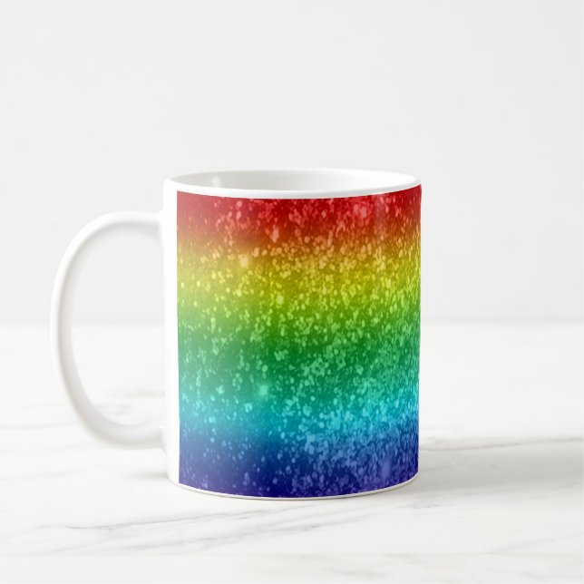 Mug Joli dessin de Parties scintillant illustré Rainbo (Gauche)
