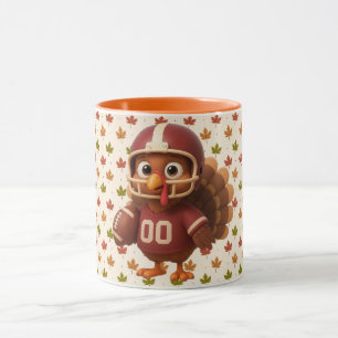 Mug Joli dindon de football du jour de Thanksgiving