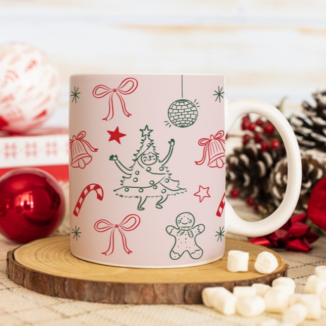 Mug Joli Doodles Fun Noël (Créateur téléchargé)