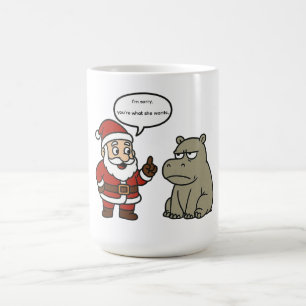 Mug joli, drôle de Père Noël et Hippopotame Noël