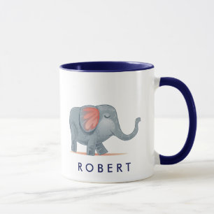 Mug Joli Eléphant Personnalisé ton nom