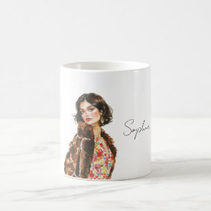 Mug Joli en floral rouge