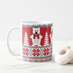 Mug Joli et moderne Noël Bonhomme de neige tricoté