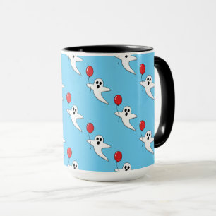 Mug Joli Fantôme de dessin animé avec Motif de ballon