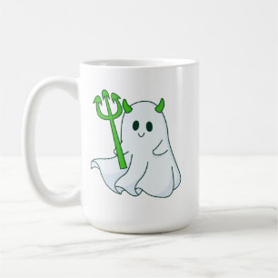 Mug Joli Fantôme Diabolique avec Trident Vert