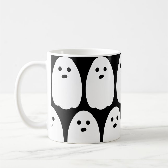 Mug Joli Fantôme Noir et Blanc (Gauche)