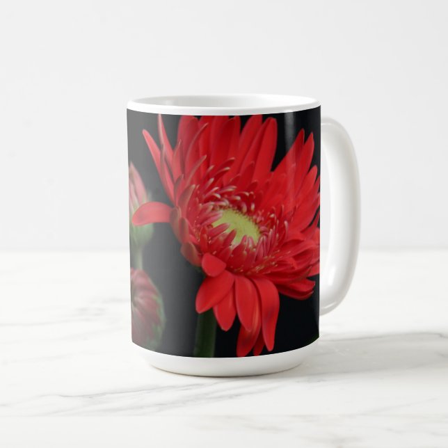 Mug Joli floral, avec vers de Psaume 118:24 (Devant droit)