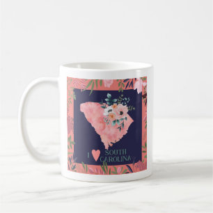 Mug Joli Floral I Love South Carolina State Map