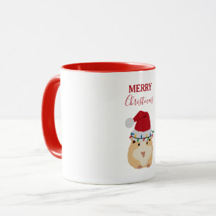Mug Joli Hamster de Noël Funny Animal Santa Hat
