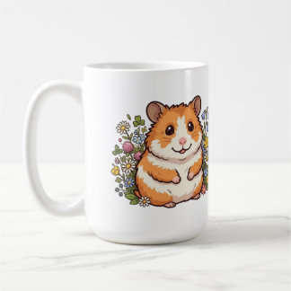 Mug "Joli Hamster & Fleurs Sauvages Bicolore