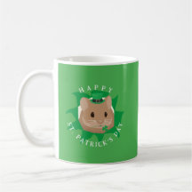 Joli hamster jour de la Saint-Patrick regardant à