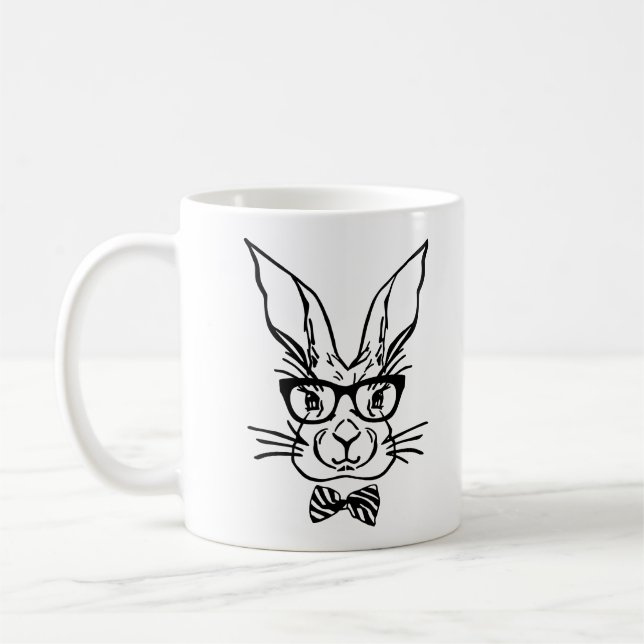 Mug Joli Hipster Bunny de Pâques (Gauche)