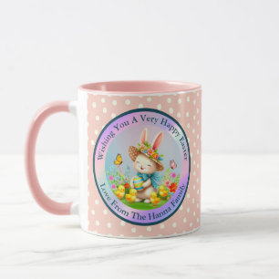 Mug Joli lapin de Pâques et joyeuses fleurs de printem