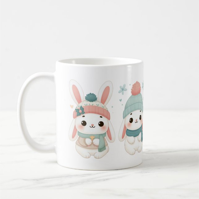 Mug Joli lapin d'hiver (Gauche)