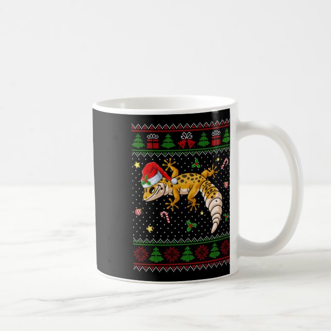 Mug Joli Leopard Gecko Santa Hat Laid Christmas (Droite)
