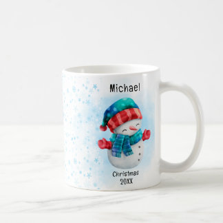 Mug Joli manchot Noël nom personnalisé
