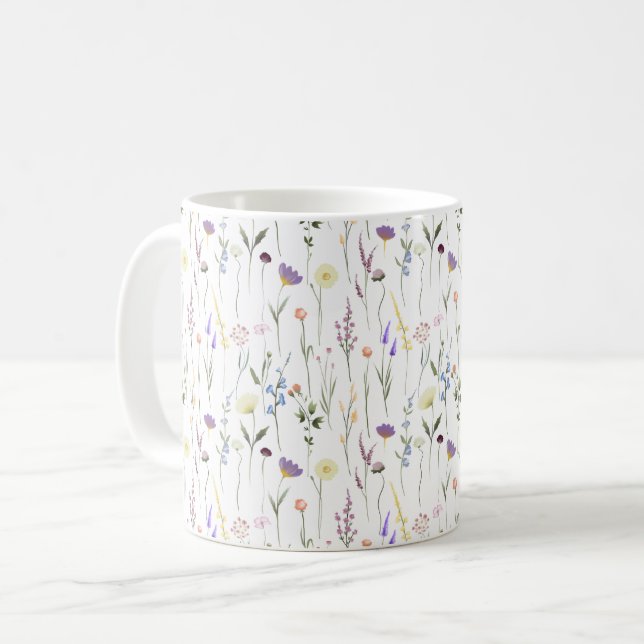Mug Joli modèle floral Fleur sauvage (Devant gauche)