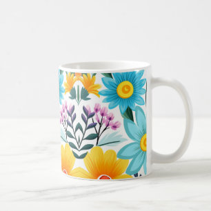 Mug Joli modèle floral noir féminin
