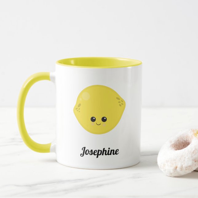 Mug Joli monogramme de citron (Avec donut)