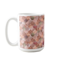 Joli monogramme rose de sirène d'or