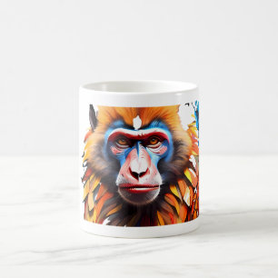 Mug Joli Mosaïque de Singe Imaginaire Conception de Mu