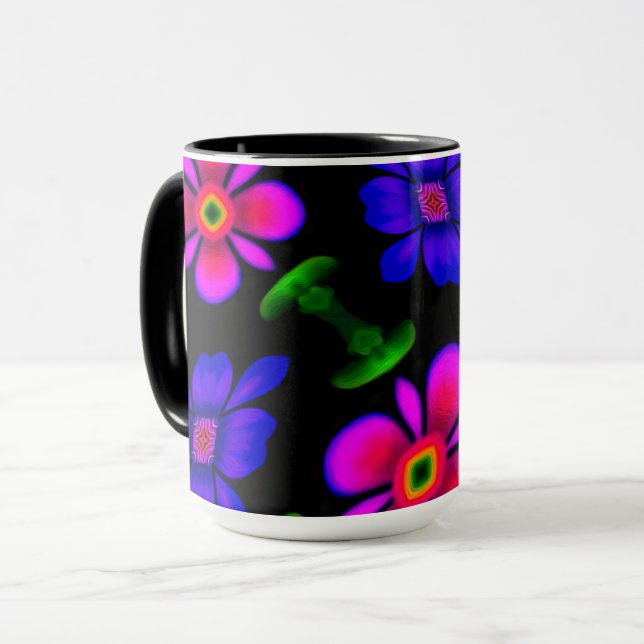 Mug Joli Motif de fleurs roses (Devant gauche)