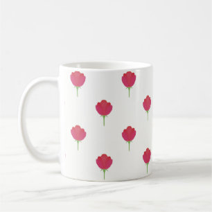 Mug Joli motif de tulipes roses