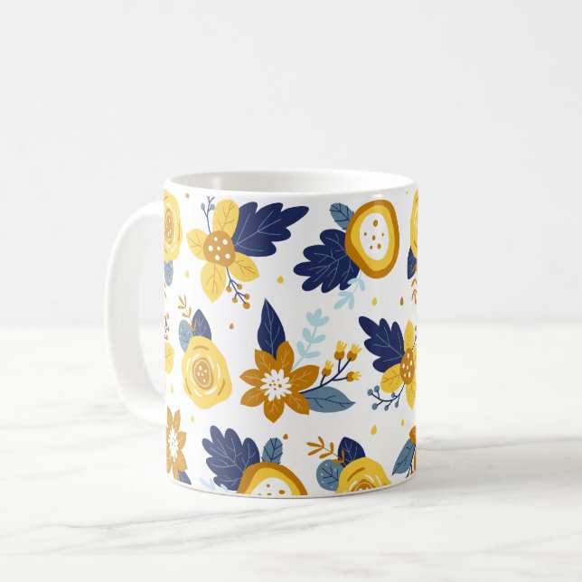 Mug Joli Motif du jardin de printemps fleuri (Devant gauche)