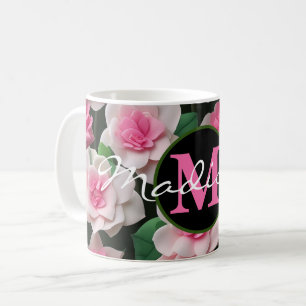 Mug Joli motif fleuri rose boho