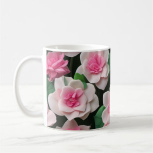 Mug Joli motif fleuri rose boho